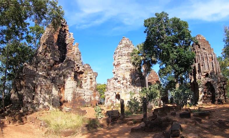 stone steps lead to the paronamic view of Battambang