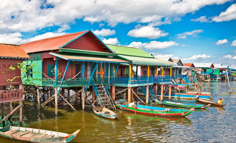 Tonle Sap lake observed from above